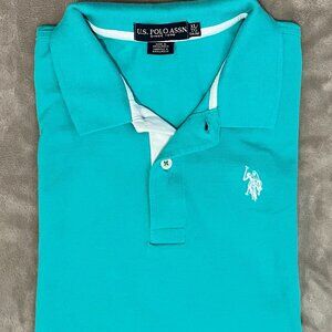 Boys turquoise cotton polo XL boys.